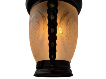 Art Nouveau Patinated Brass Hall Lantern, 1900s